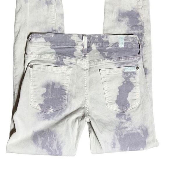 7 For all Mankind Purple Tye Dye Skinny Jeans Size 26 - Picture 1 of 4